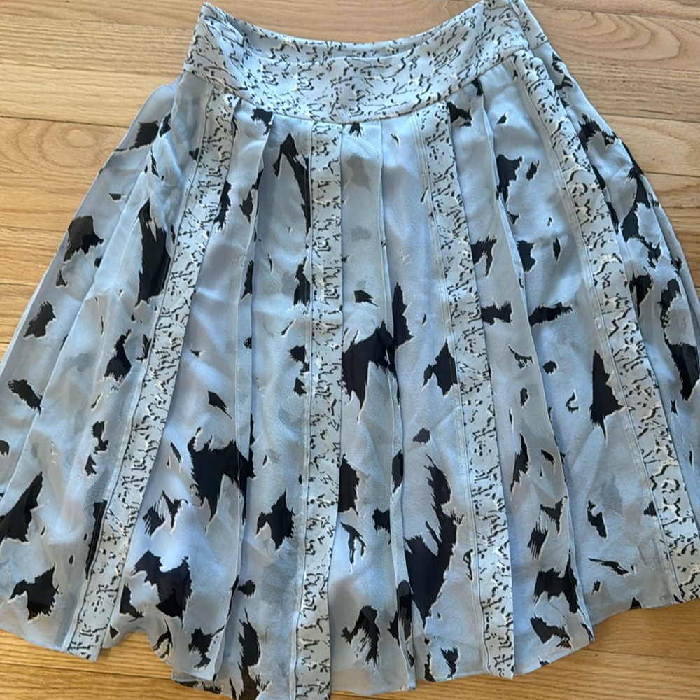 Silk Mid-length Skirt In Blue